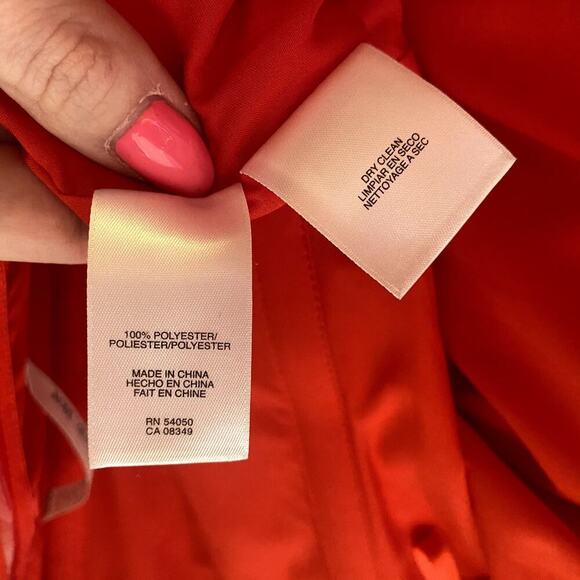 Rachel Roy Scarlet Red Pleated Strapless Formal Cocktail Mini Dress Sz 10 - Picture 8 of 8